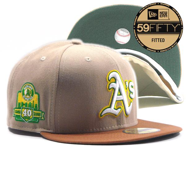 NEW ERA【レア配色★59FIFTY★球団設立40周年サイドパッチ】MLB Oakland At...