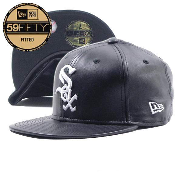 NEW ERA【本革★デッドストック★59FIFTY】MLB Chicago White Sox レ...