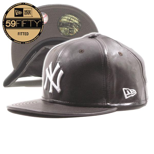NEW ERA【本革★デッドストック★59FIFTY】MLB NEW YORK YANKEES レザ...