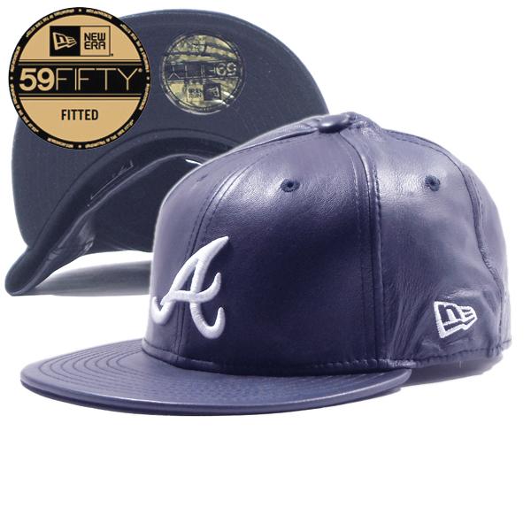 NEW ERA【本革★デッドストック★59FIFTY】MLB Atlanta Braves レザー ...