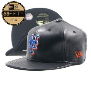 NEWERA 59FIFTY NYレザーキャップ NEW ERA キャップ ニューエラ 59FIFTY シンセティックレザー