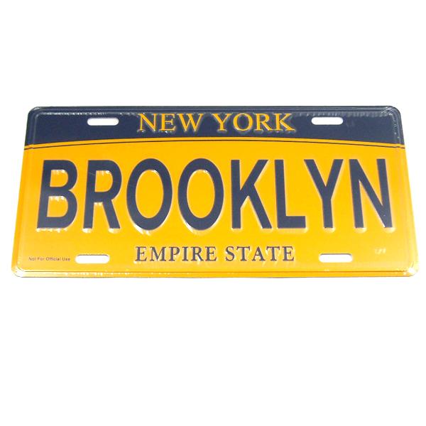 NO BRAND【ブリキ★最も馴染み深いEmpire Goldバージョン】BROOKLYN ナンバー...