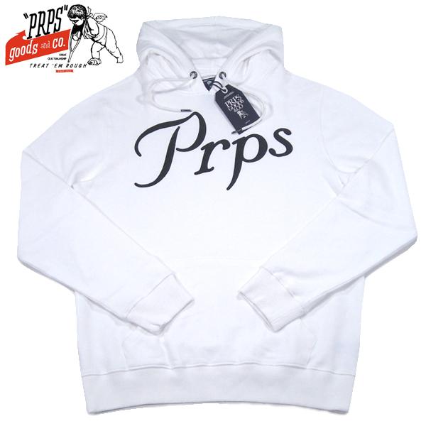 PRPS GOODS【裏地パイル★シンプルに徹した黒一色のロゴプリント】スウェット プルオーバー パ...