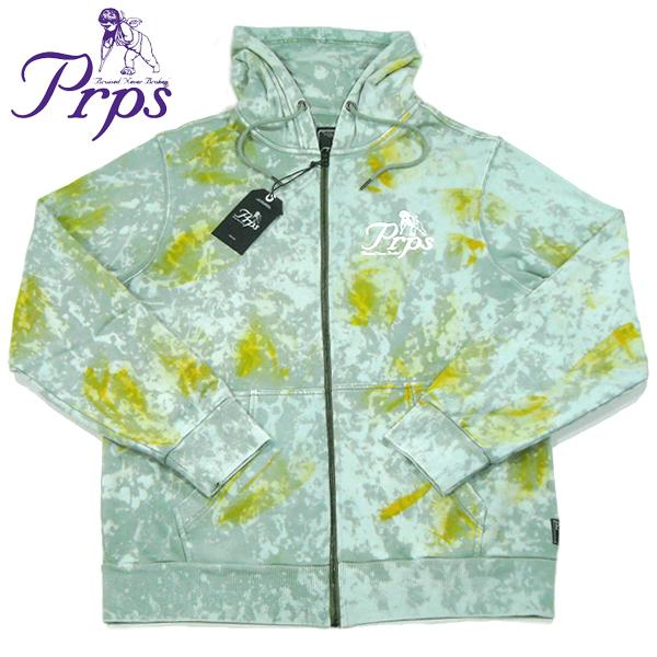 Prps【レア★厚手の裏地パイル★アバンギャルドなタイダイ】スウェット ジップアップ パーカー【ライ...