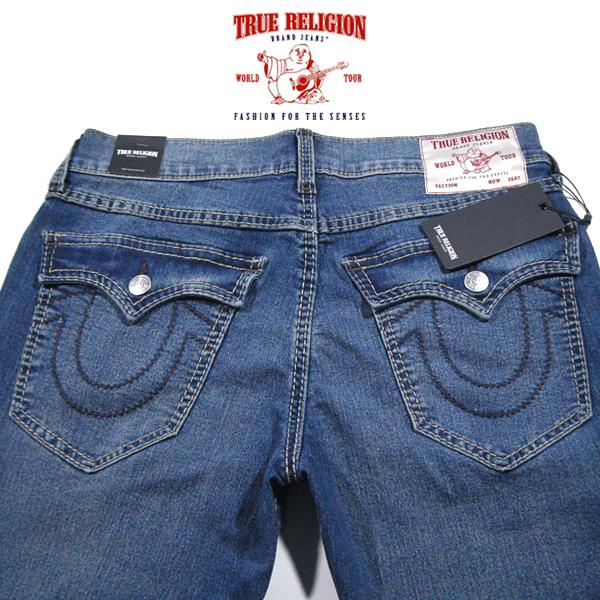 TRUE RELIGION【GENO★BIG T FLAP★Relaxed Slim★茶の馬蹄ステッ...