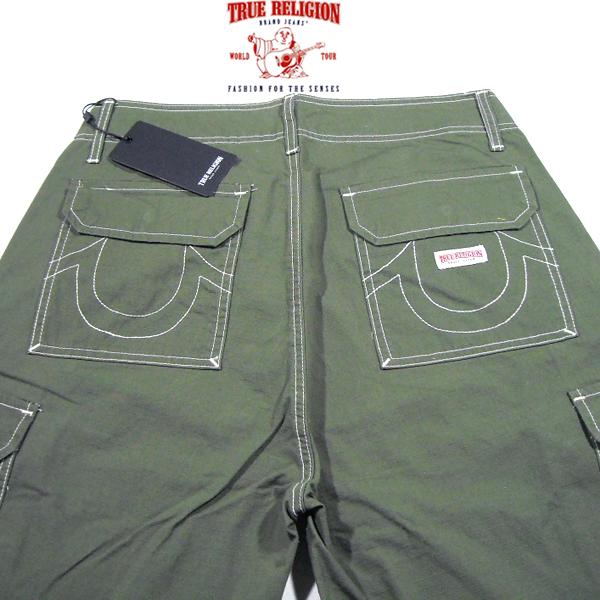 TRUE RELIGION【リップストップ★海外限定★浅い股上★アイコニックな蹄ロゴのステッチ】カー...