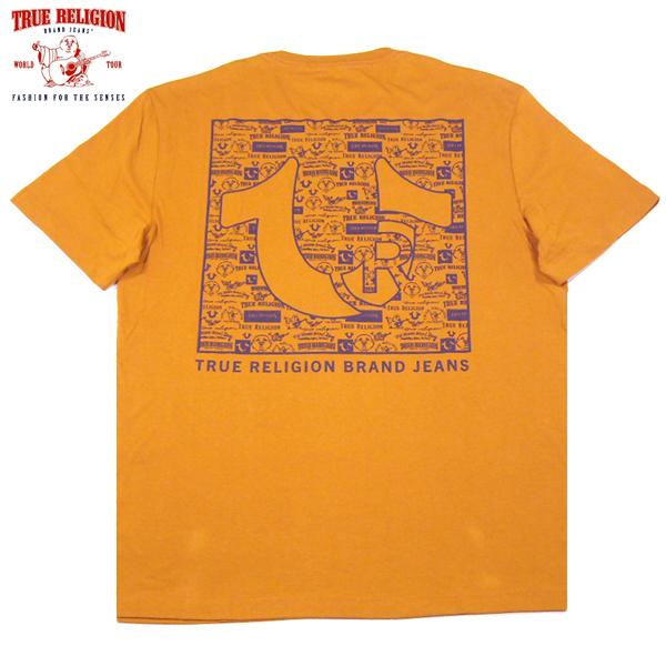TRUE RELIGION【海外限定★歴代のブランドロゴを集結させたバックプリント】半袖 Tシャツ【...