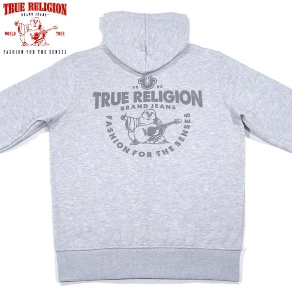 TRUE RELIGION【海外限定★発砲プリント★レアなワントーン物】スウェット ジップアップ パ...