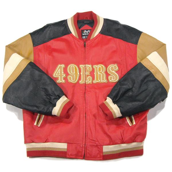 MIRAGE【美品★1995年製★本革★超ド級のお宝降臨】NFL San Francisco 49e...