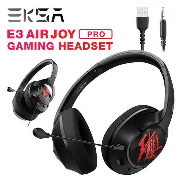EKSA ゲーミング ヘッドフォン ヘッドホン本体 ゲーム用 E3 AIRJOY PRO 7.1サラ...