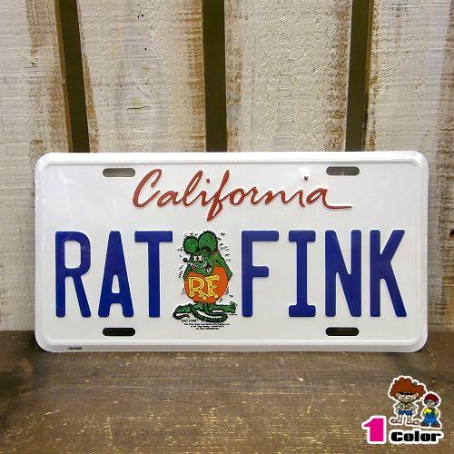 ナンバープレート Rat Fink ラット フィンク カリフォルニア 看板 サインプレート アメリカ...