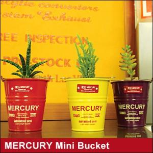 mercury 缶バケツ MERCURY マーキュリー ミニバケツ 収納バケツ マーキュリーペンたて アメリカン雑貨 おしゃれ デスク収納 ミニプランター 収納ボックス｜smack-zakka