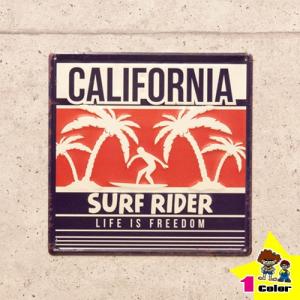 ブリキ看板 WAVE SURF 西海岸 カリフォルニア 30×60cm メタルプレート