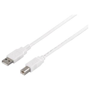 BUFFALO [BSUAB230WH] USB2.0ケーブル (A to B) ホワイト 3.0m｜smafy
