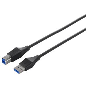 BUFFALO [BSUABSU310BK] ユニバーサルコネクター USB3.0 A to B スリムケーブル 1m ブラック｜smafy