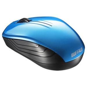 BUFFALO [BSMBW107BL] 無線 BlueLED 3ボタン スタンダードマウス ブルー｜smafy