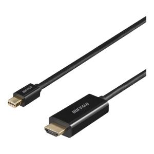 BUFFALO [BMDPHD10BK] miniDP-HDMI 変換ケーブル 1m ブラック｜smafy