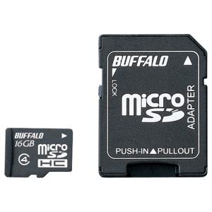 バッファロー [RMSD-BS16GAB] 防水仕様 Class4対応 microSDHC SD変換アダプター付モデル 16GB｜smafy