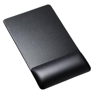 サンワサプライ [MPD-GELPNBK] リストレスト付きマウスパッド(レザー調素材、高さ標準、ブラック)｜smafy