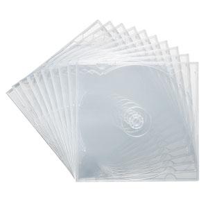 サンワサプライ [FCD-PSW10CL] Blu-ray・DVD・CDケース(2枚収納ソフトタイプ・10枚セット)｜smafy
