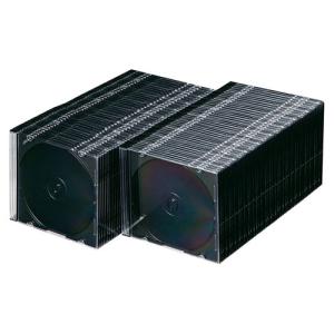 サンワサプライ [FCD-PU100MBKN] Blu-ray・DVD・CDケース(スリムタイプ・100枚セット・ブラック)｜smafy
