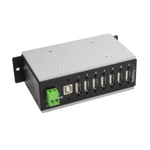 StarTech.com [HB20A7AME] 7ポート産業用USB 2.0ハブ ESD保護/350Wサージ保護 ウォールマウント対応