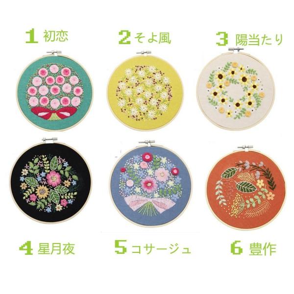 クロスステッチキット 初心者 図案 刺繍キット アートパネル 図案印刷 刺繍枠 花 立体的な花柄 工...