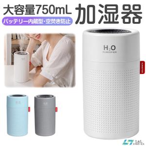 超音波 加湿器 750ml 大容量 加湿器 バッテリー付き