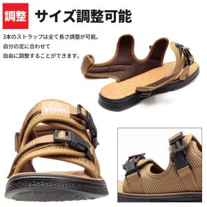 サンダル メンズ スポーツサンダル 厚底 スポ...の詳細画像3