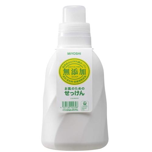 無添加 お肌のための洗濯用液体せっけん ボトル 1100ml / ミヨシ石鹸 無添加 洗濯