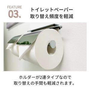 トイレットペーパーホルダー ダブル ガラス天板...の詳細画像5