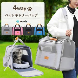 ペットキャリーバッグ 4way 犬 猫 肩掛け キャリーリュック 折りたたみ ドライブボックス マット付き リード付き 通気性抜群 持ち運び便利 車載 旅行 通院