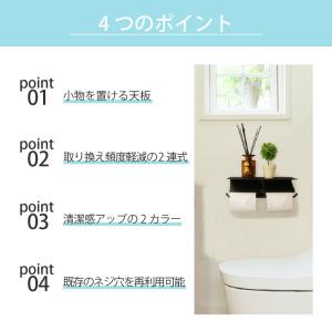 トイレットペーパーホルダー ダブル アイアン ...の詳細画像2