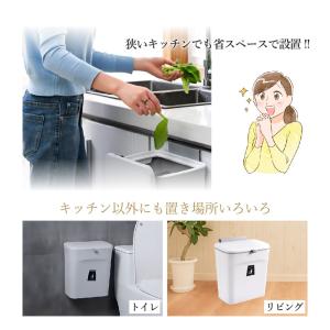 ゴミ箱 9L おしゃれ 壁掛け 扉掛け ぶら下...の詳細画像3