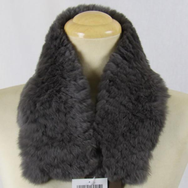 毛皮/レッキス ラビット マフラー チョーカー パンチング デザイン  リアルファー レディース　『...