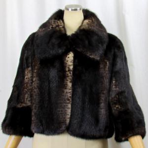 sankyo shokai（三京商会） アメリカンラクーン 編み込み ファーケープ