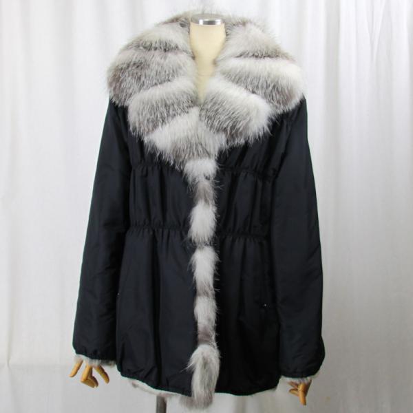 毛皮/ロシアリス/フォックス/リバーシブルコート　ロシアリスリバーシブルコート　リアルファー　　