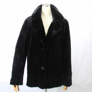 SAGA サガ ミンク ファー ロングコート ダーク : エルベートブルー