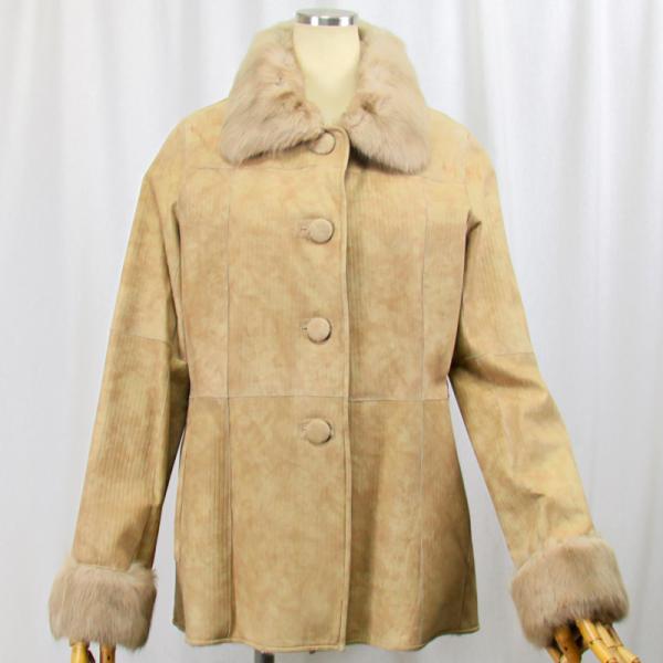 毛皮/スペインラビット/ロシアリス/リアルファー/ダブルフェイス/リバーシブルコート　 レディース