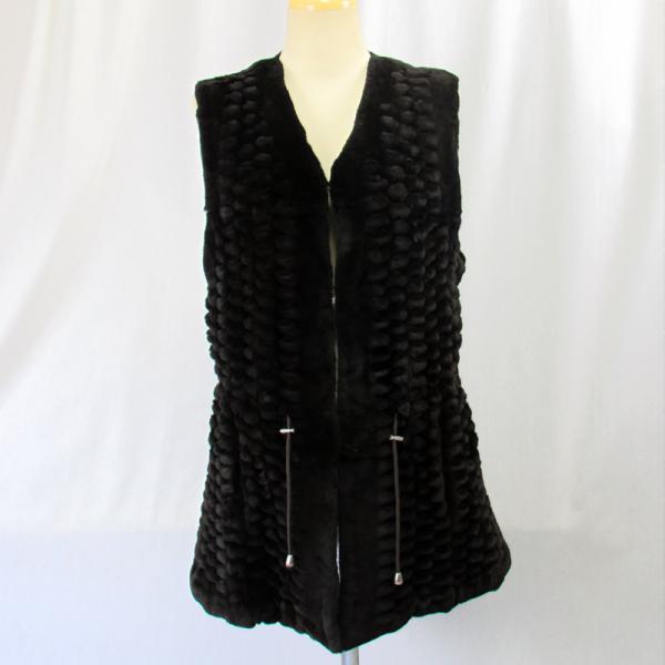 毛皮/レッキス/リアルファー/レッキスラビット　ロングベスト　 レディース