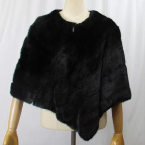 SAGA サガ ミンク ファー ロングコート ダーク : エルベートブルー