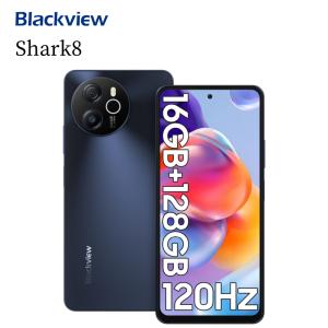 Blackview ブラックビュー Shark8 128GB SIMフリー スマホ 本体 新品 Android 13 スマートフォン 端末 6.78インチ 顔認証 指紋認証 120Hz 急速充電｜smart-enagy