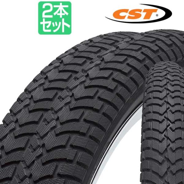 電動アシスト自転車 タイヤ 2本 20インチ 20×1.95 CST C1213 ブラック 自転車 ...