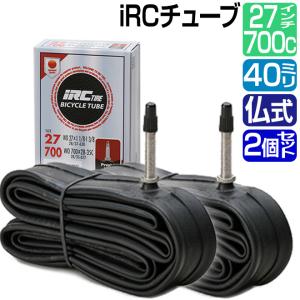 IRC 2個セット 自転車 チューブ 27インチ 700C 700 英式 30mm WO