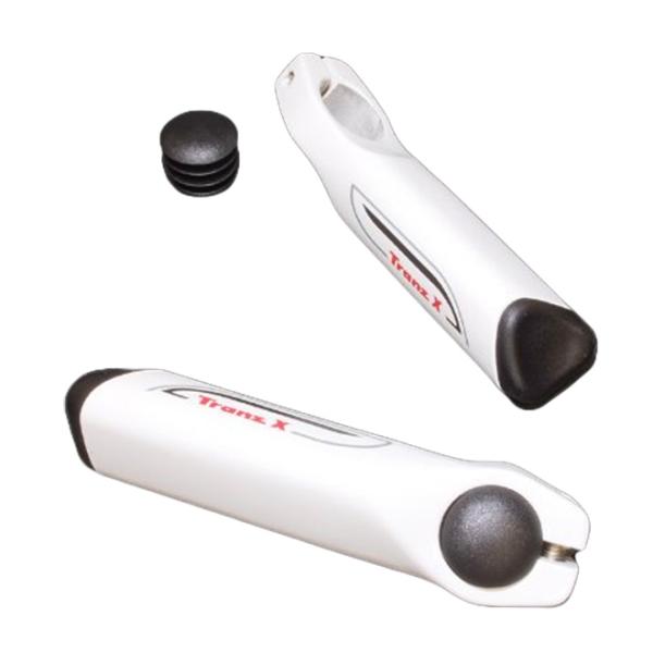 自転車 バーエンド TranzX JD-897 ホワイトハンドルバー パーツ バーエンド