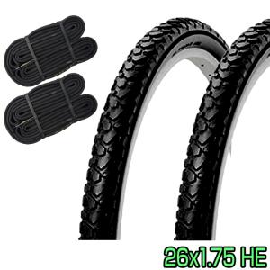 自転車 タイヤ 全商品P3倍 26インチ チューブ セット ペア 26x1.75 HE ブラック SR046 SHINKO シンコー 当日発送｜smart-factory