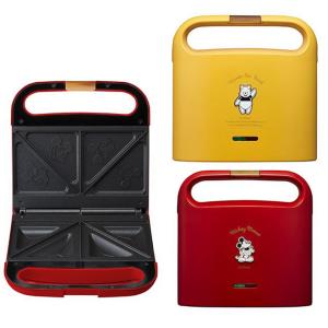 300円クーポン ホットサンドメーカー ディズニー ミッキー プーさん 電気 家庭用 ランチ 2枚 ホットサンド