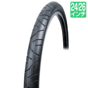 自転車 タイヤ 26インチ 24インチ 1本 黒 ブラック HE 26x1.95 24x1.95｜smart-factory