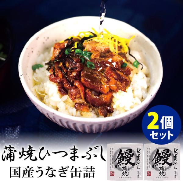 四万十味紀行 うなぎ缶詰 刻み 蒲焼 ひつまぶし 2個セット 四万十生産 国産うなぎ 缶詰 食品A(...