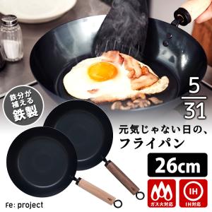 MUNDER 鉄ホーロー製 フライパン 24cm IH対応 ミュンダー社 MUNDER